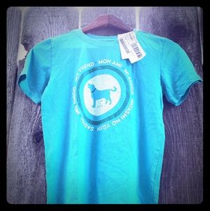 Bilingual dog friend boy's T w/FREE cat stocking